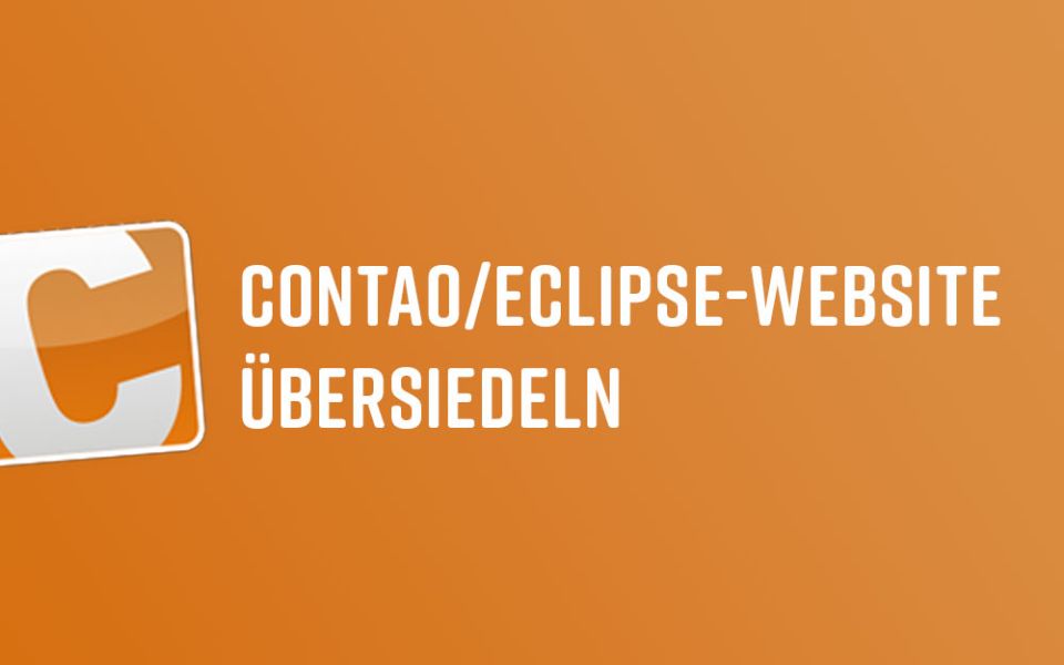 Contao/Eclipse-Website übersiedeln