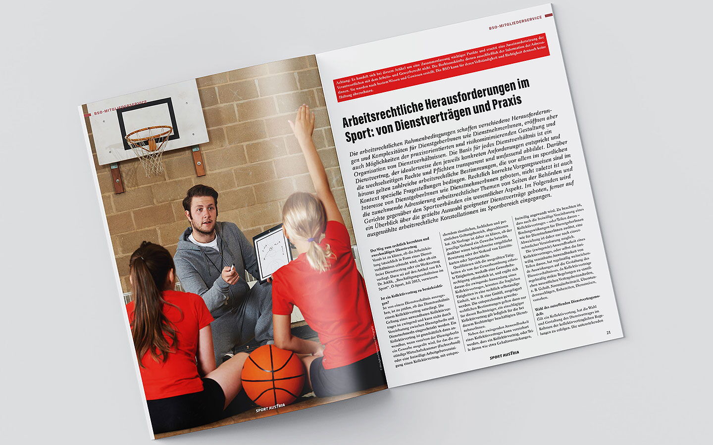 Abwechslungsreiches Magazin-Design: Seitenspiegel mit drei Spalten